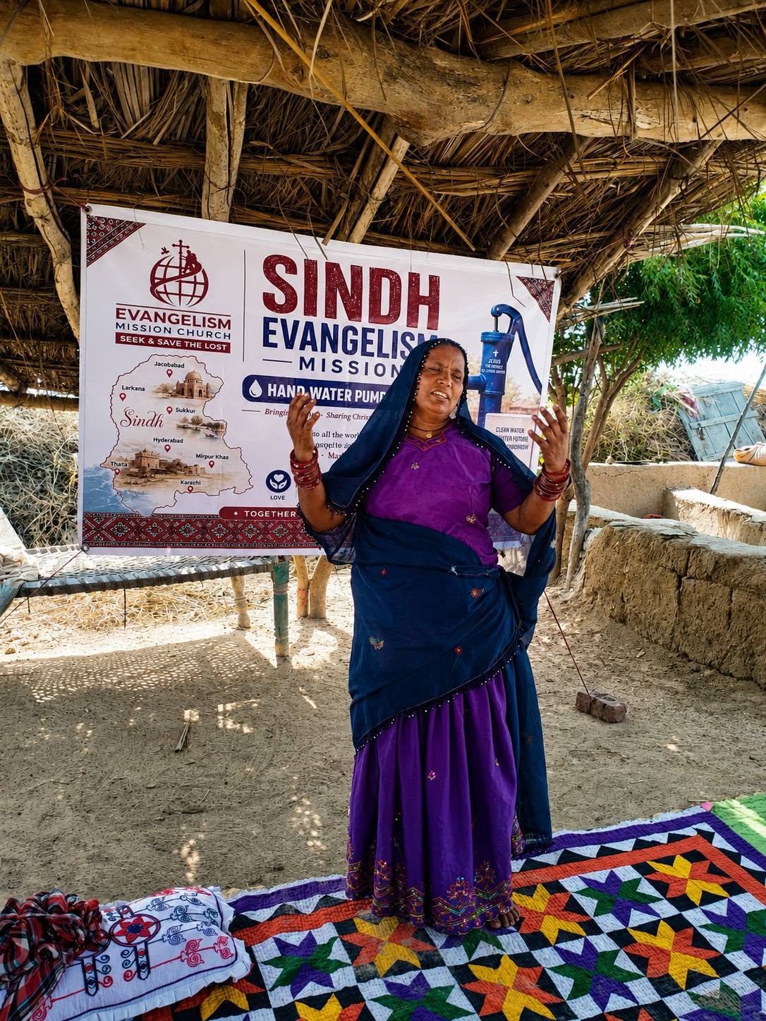 Clean water reaching a village in interior Sindh